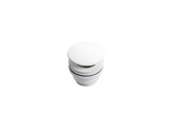 Bundventil med mat hvid krave – med individuel top til Solid Surface i hvid mat