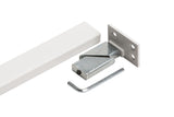 Justerbar metal sarg skinne, Max 198 cm, Hvid
